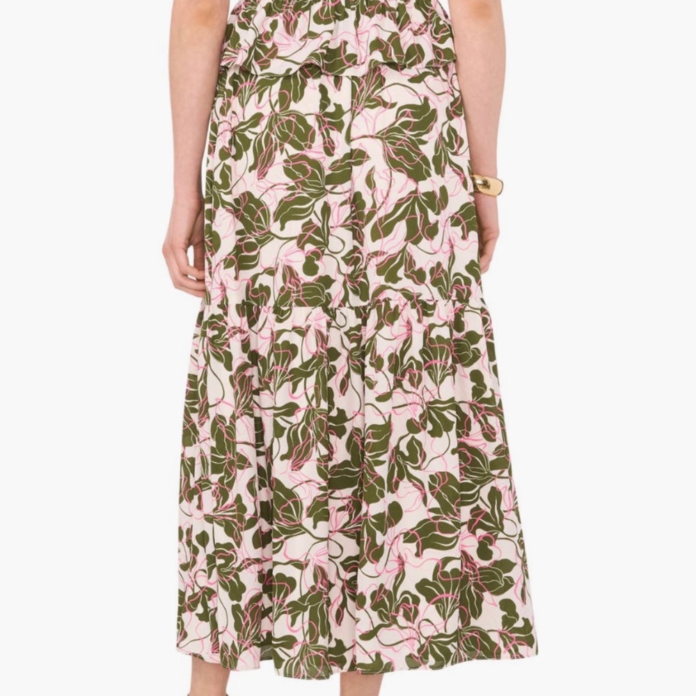 PARKER Floral Egret Tiered Midi Skirt - Picture 5 of 11